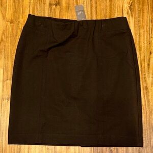 J Jill womens medium petite MP brown Ponte skirt Classic Pencil knee stretch nwt